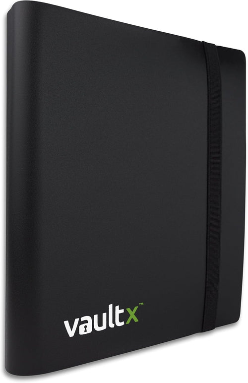 4 Pocket Trading Card Strap Binder, 160 Cards, Standard, 20 Side-Loading Pages, TCG (Black)